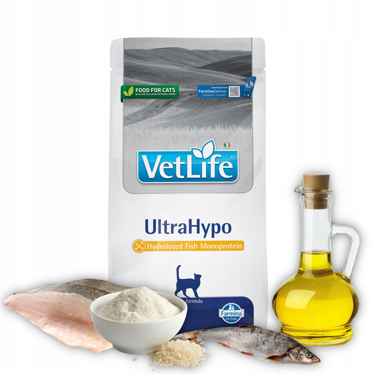 Farmina Vet Life ULTRAHYPO 2kg hypoallergenic cat food allergy Manufacturer code 8010276022523