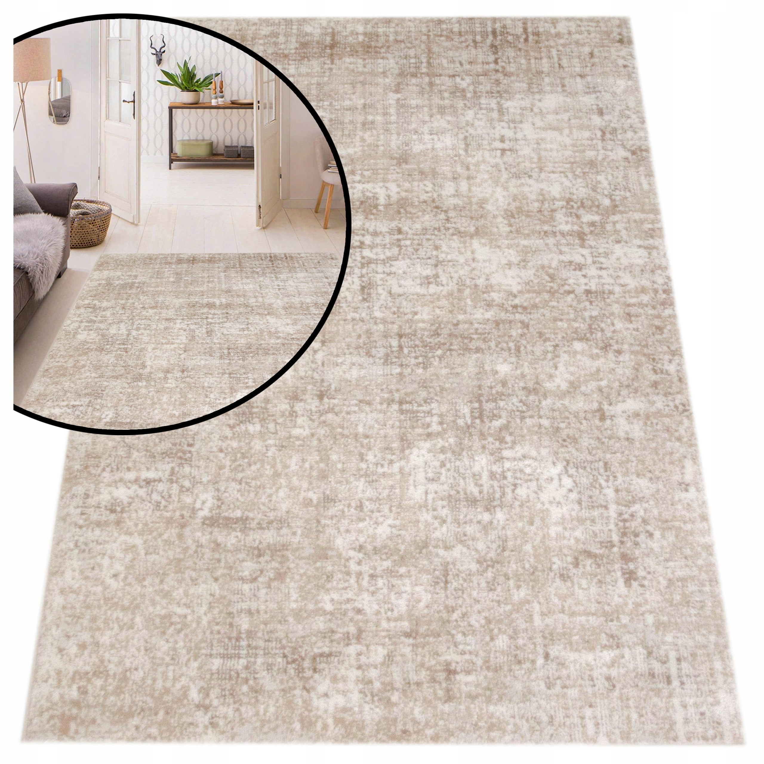 Fashionable CARPET PORTLAND Light Beige For Living Room Bedroom 160x230 m Brand Dywany Chemex