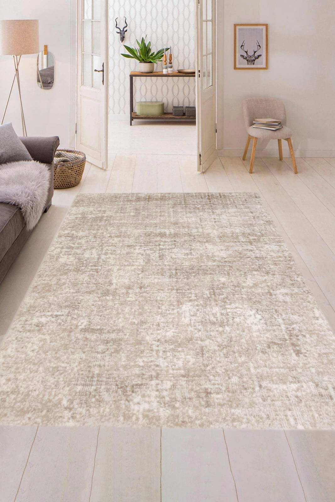 Fashionable CARPET PORTLAND Light Beige For Living Room Bedroom 160x230 m Length 230 cm