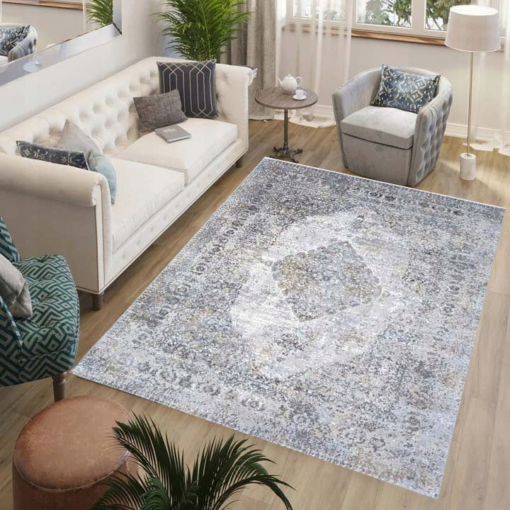 Fashionable Carpet Aged in Grey Shade For Living Room Bedroom Retro 80x150 cm EAN (GTIN) 5903591812302