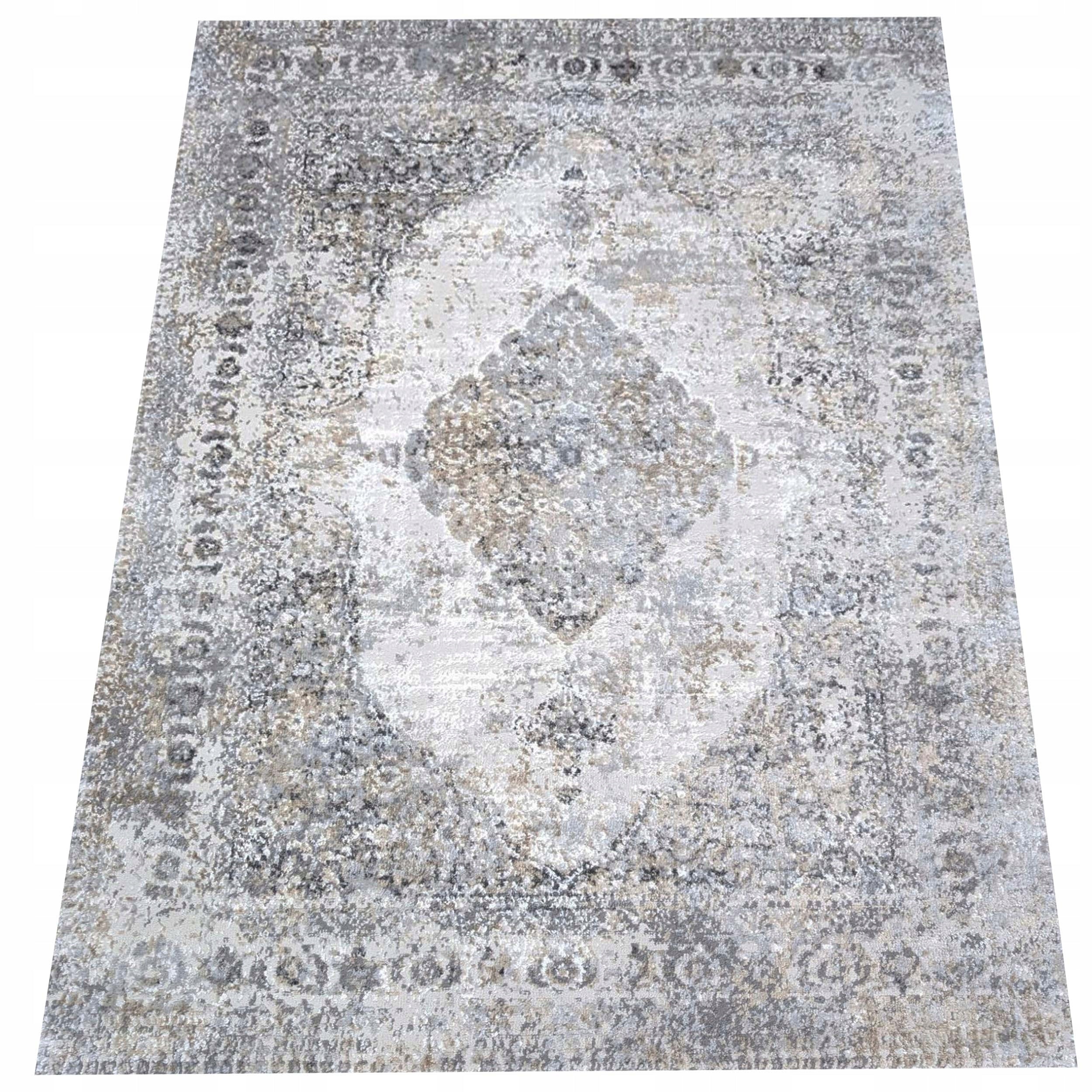 Fashionable Carpet Aged in Grey Shade For Living Room Bedroom Retro 80x150 cm