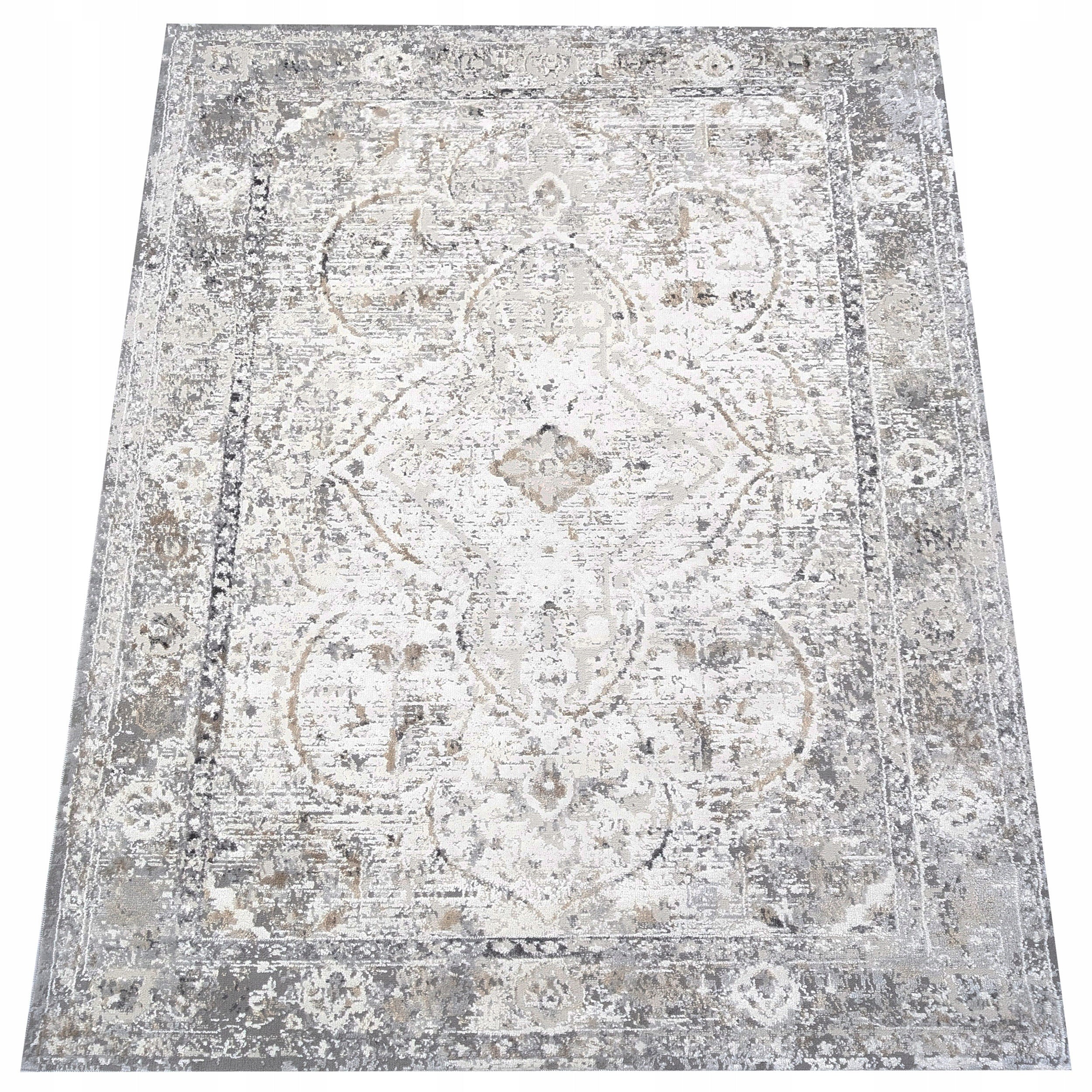 Fashionable Carpet Aged in Grey Shade for Living Room Bedroom 2x3 m Manufacturer code D711A WHITE VIZON VALLEY