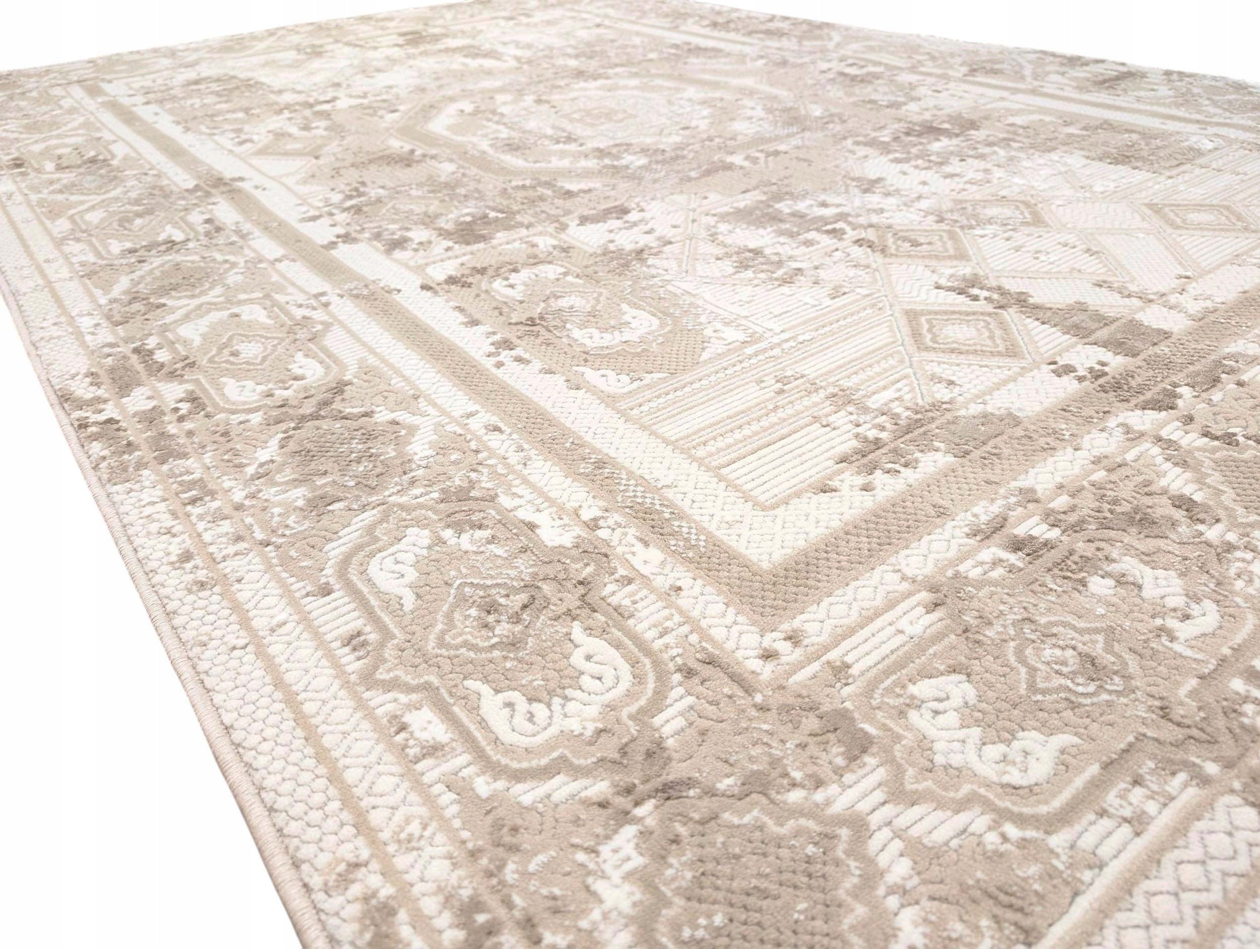 Fashionable Carpet For Living Room Bedroom Oriental Light Beige Thick 160x230 cm Color beige