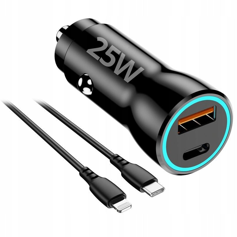 Fast Car Charger + Lightning Cable for iPhone 14/Plus/Pro/Max