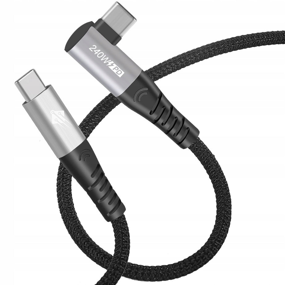 Fast Charging Angled Cable 48V/5A PD 240W 100cm 1m USB-C Packaging status original