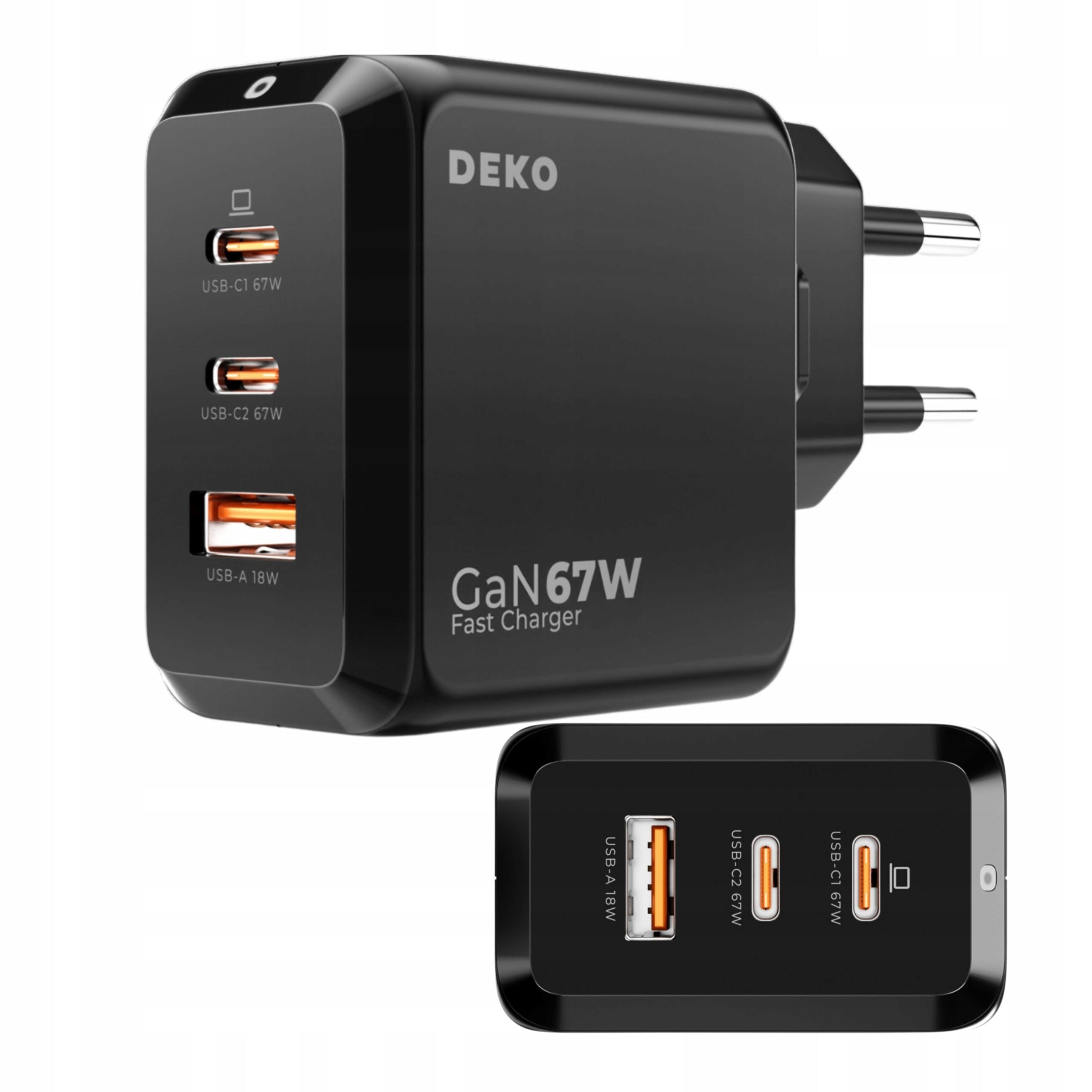 Fast USB C Charger Universal Fast Charging 3x USB 67W 65W Type C