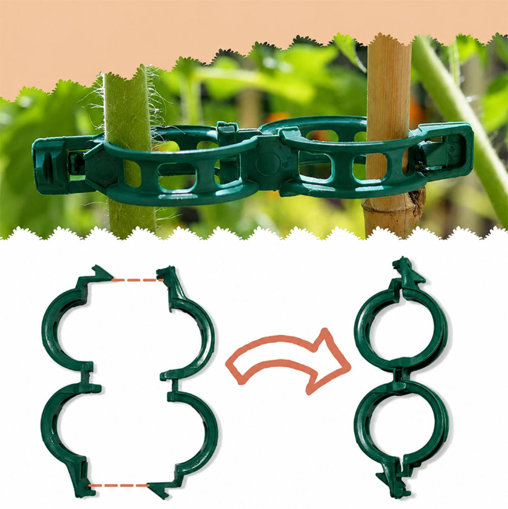 Fasteners Clips Holders for Fixing Tomato Plants Clips for Stems 50sz Color green