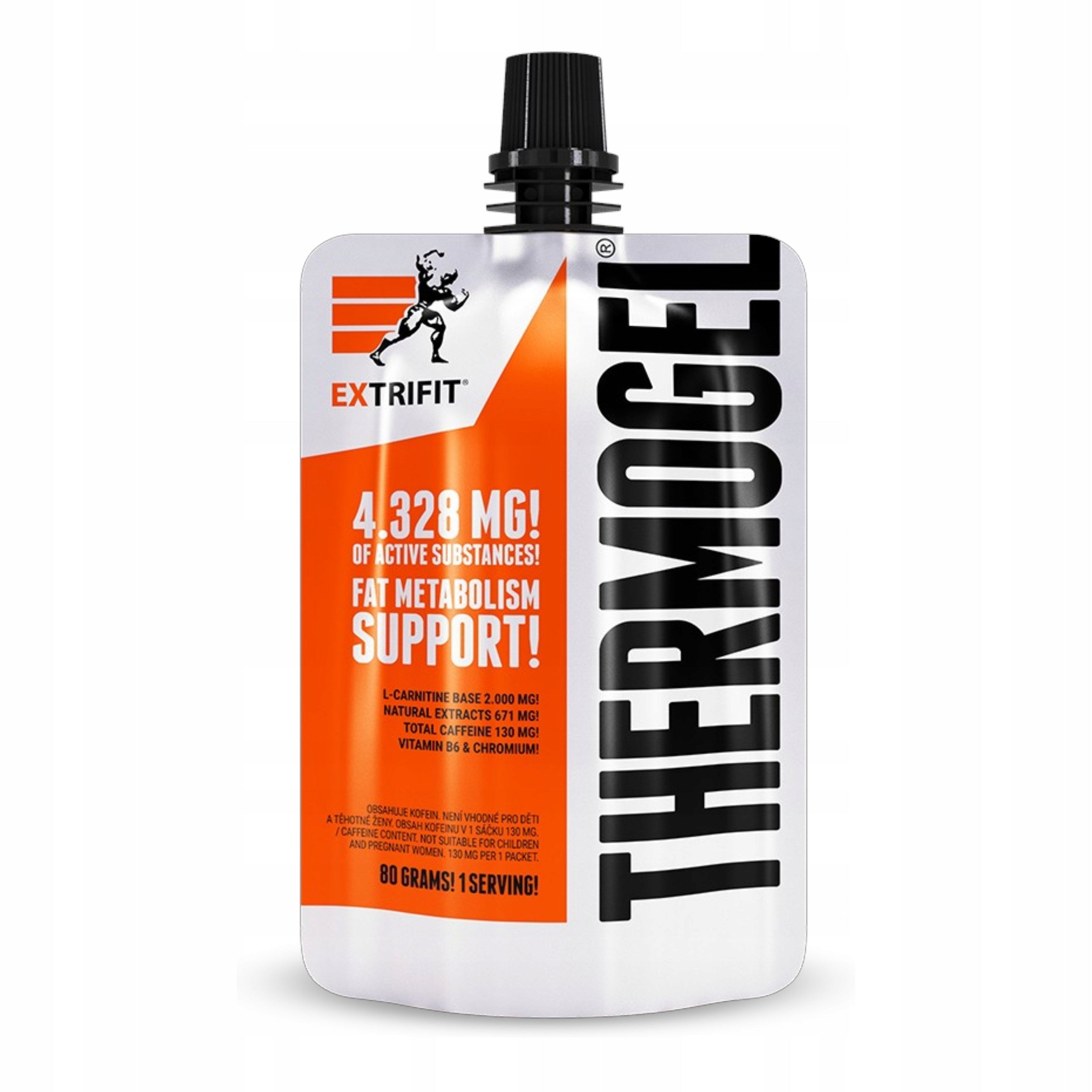 Fat Burner EXTRIFIT THERMO GEL L-Carnitine Caffeine 25x 80g HCA Gel Expiration date at least six months from the date of purchase