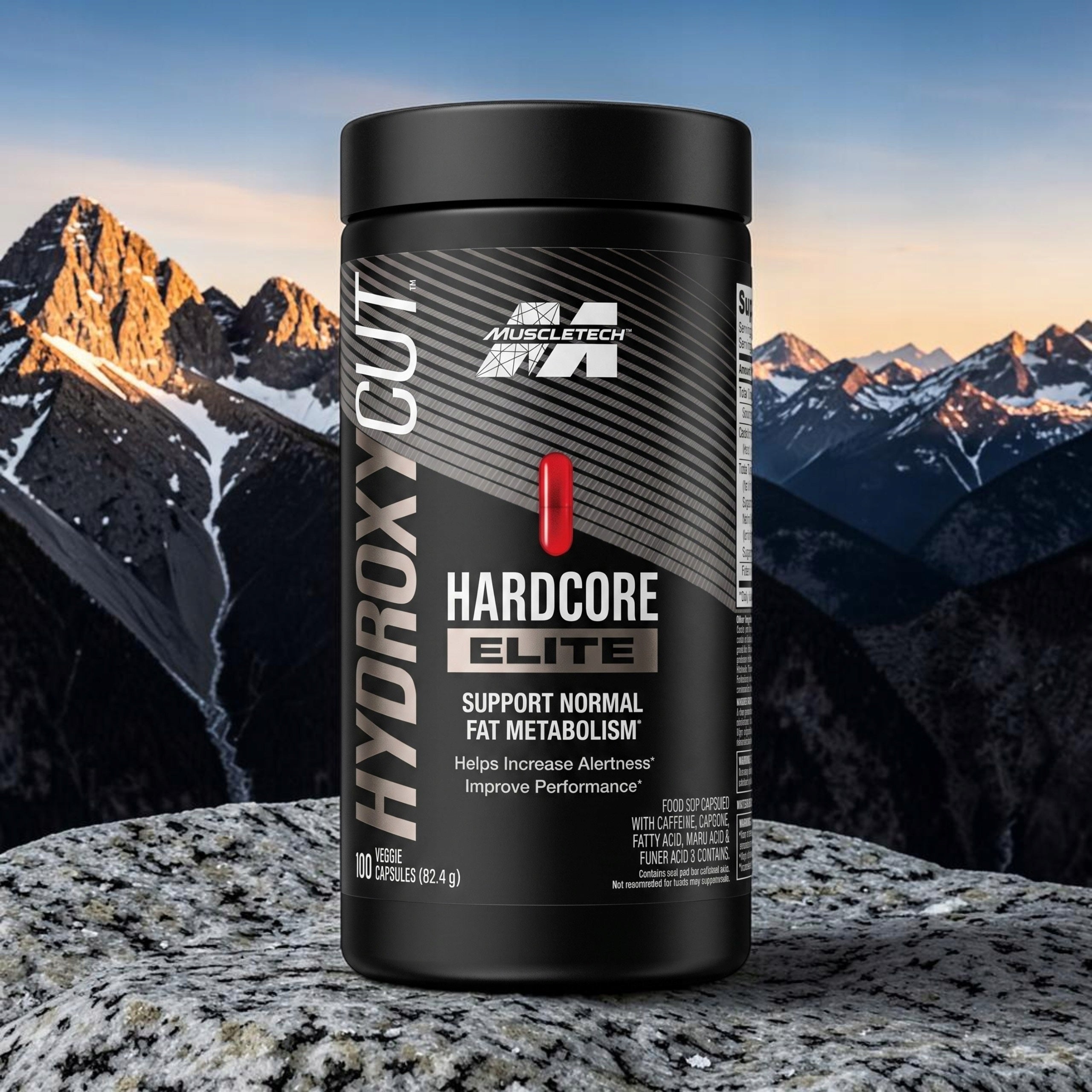 Fat Burner Hydroxycut Hardcore Elite 100 kaps Caffeine MuscleTech Packaging status original