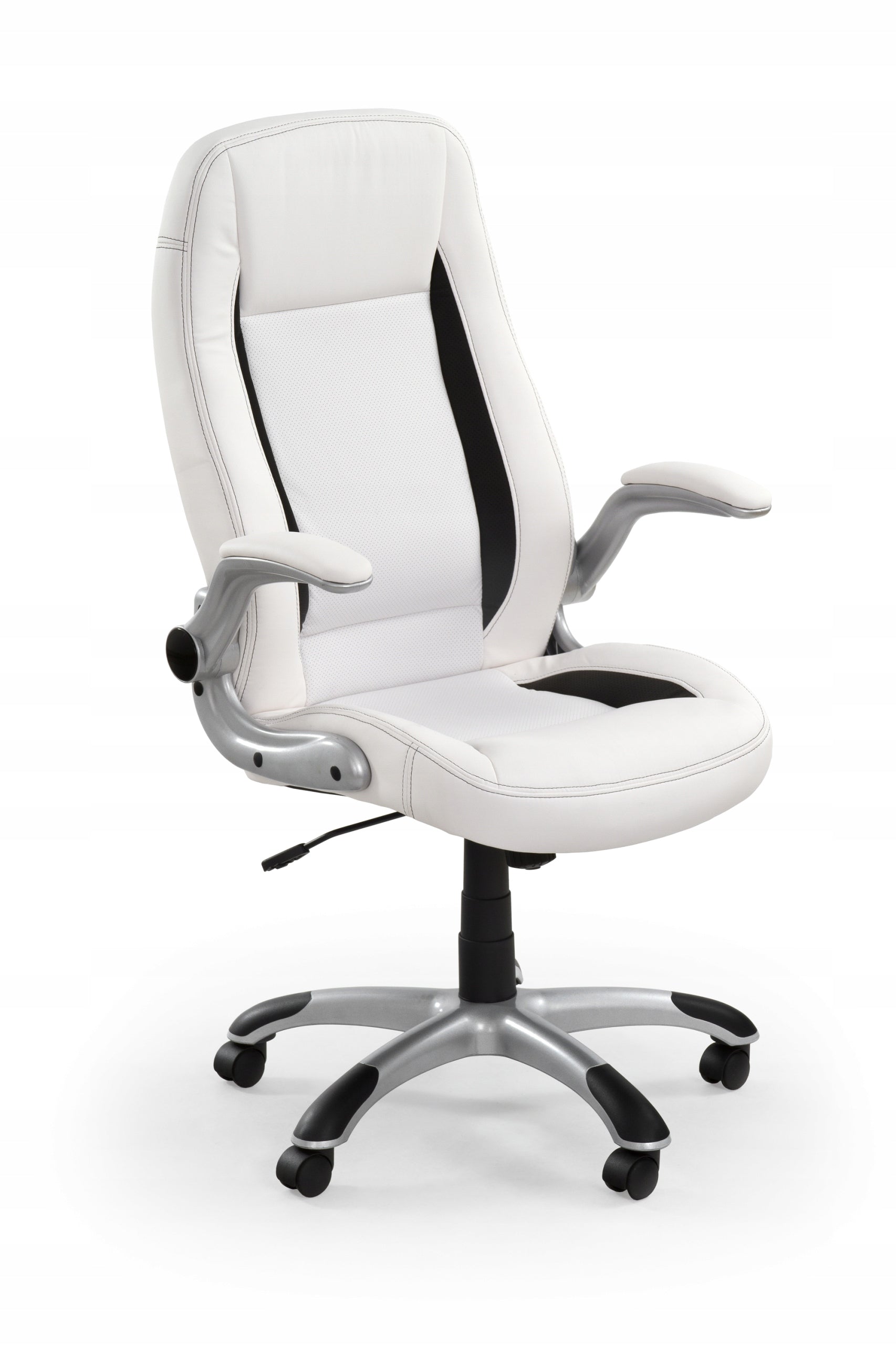 Faux leather office chair white with TILT MOTION mechanism