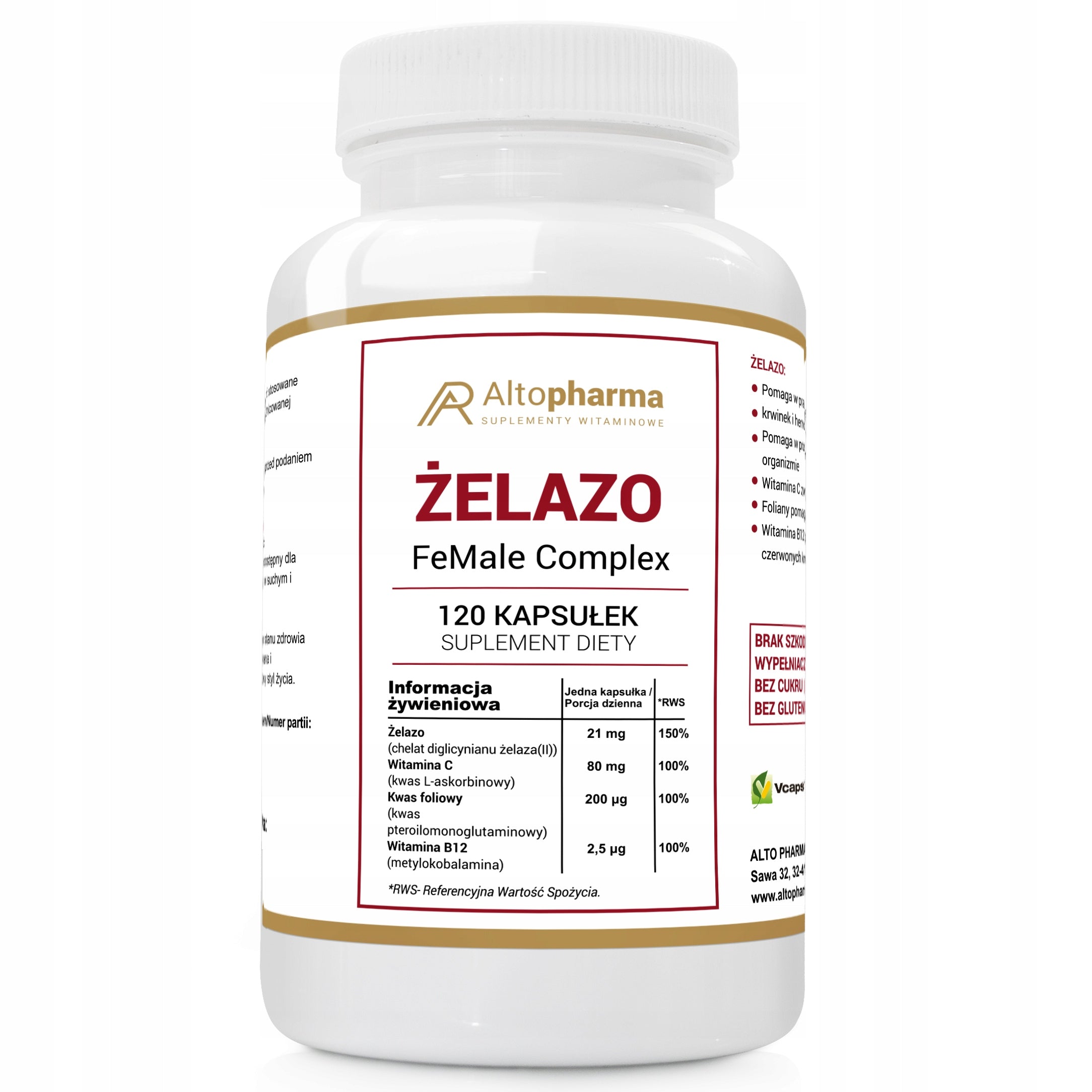 FeMale Comlex Iron Chelate for women Alto Pharma 120 kaps.