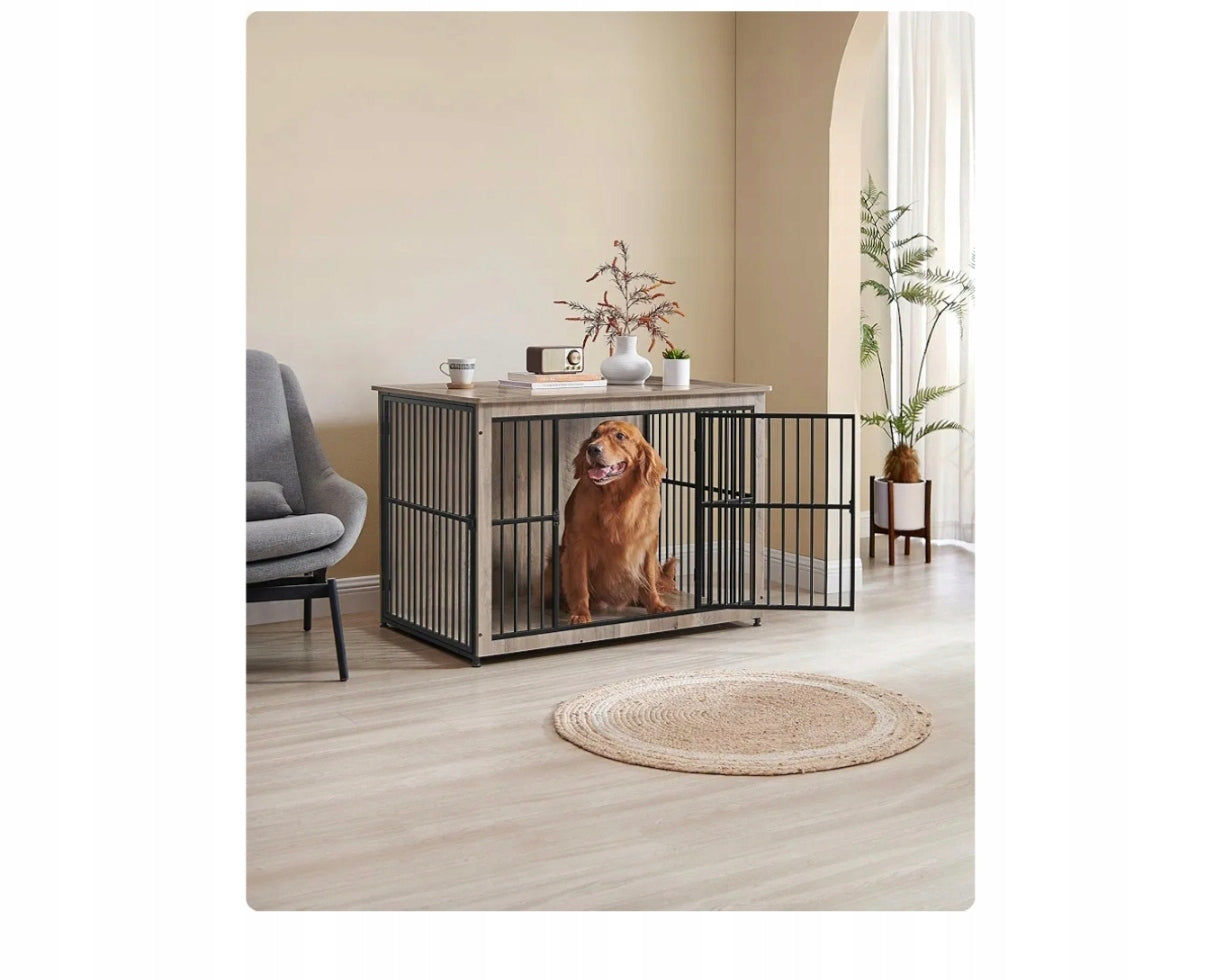 Feandrea Dog Cage, Side Table, Dog Cage, Modern Kennel Length 110 cm