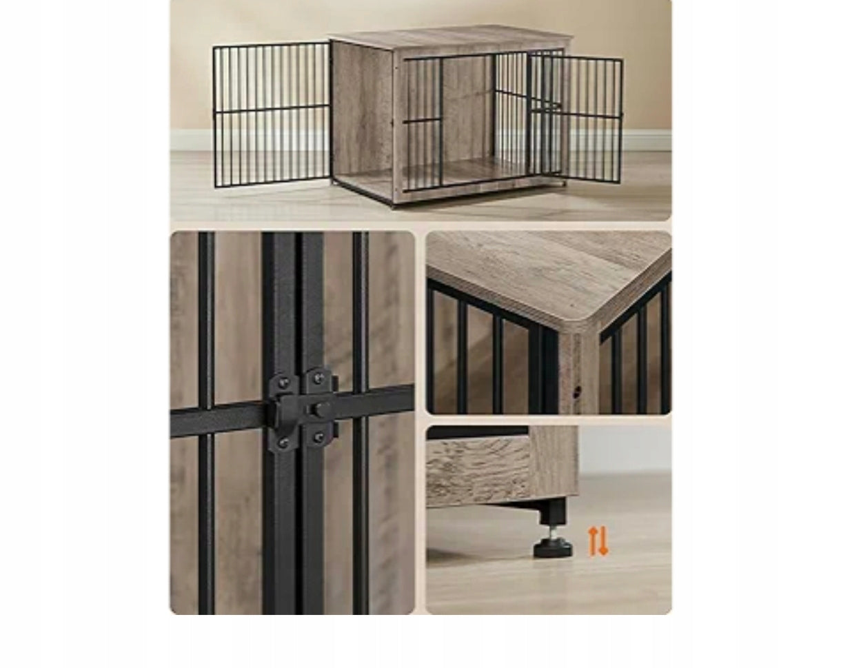 Feandrea Dog Cage, Side Table, Dog Cage, Modern Kennel Product width 76 cm
