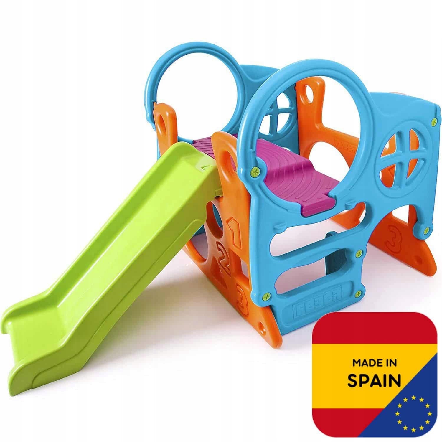Feber Large Square Toys Activity Center with slide Included slide ladder climbing wall