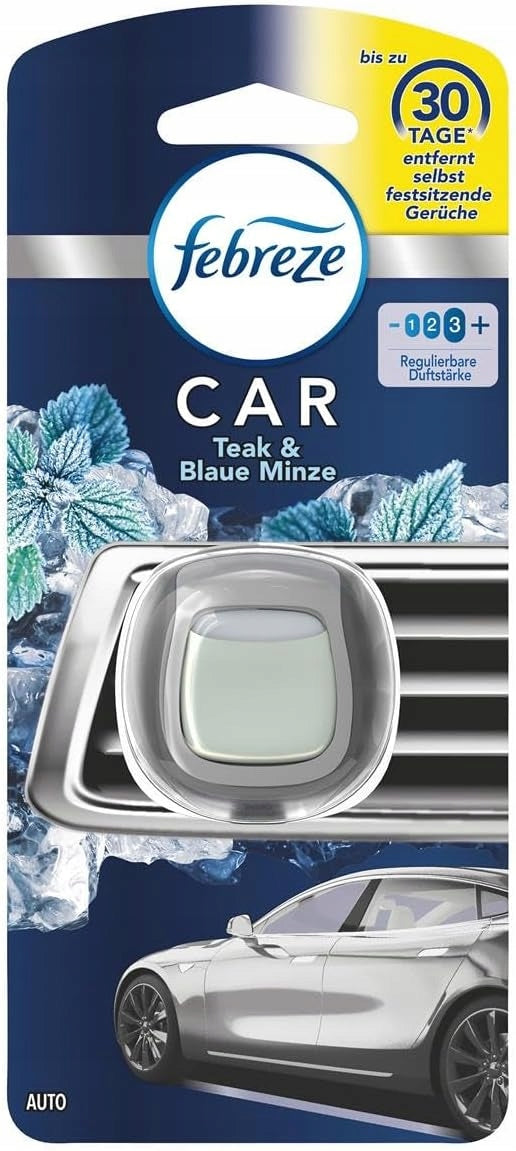Febreze Car Freshener 2ml CAR Teak & Blue Mint GERMAN