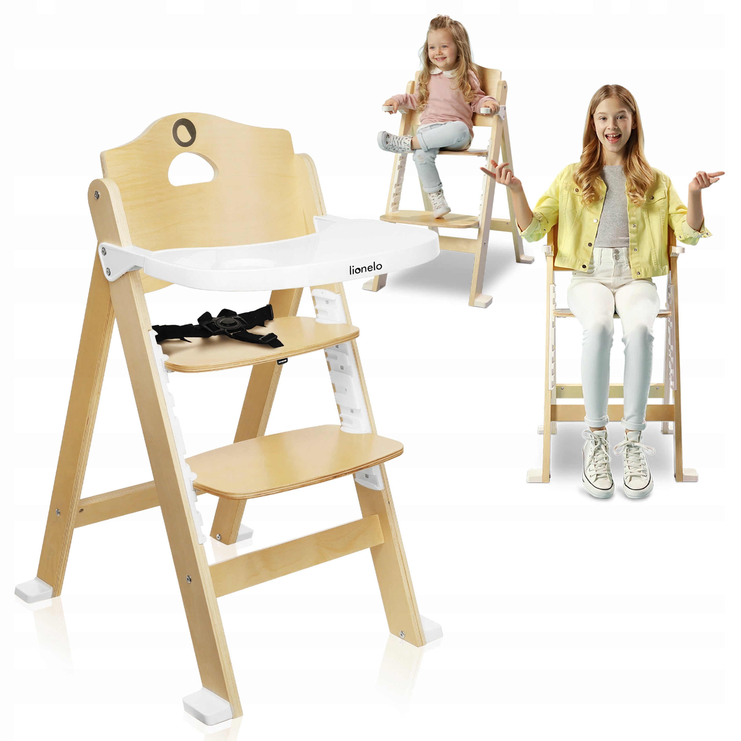 Feeding Chair Wooden Tray for Kids 3in1 to 40kg Lionelo Floris