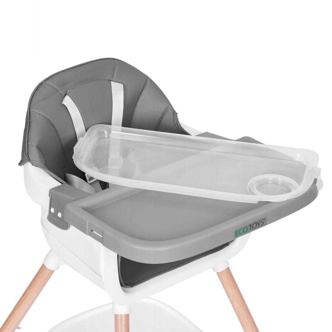 Feeding Seat 2in1 Grey - Stable Highchair for Children 6-36 M Manufacturer code krzesełko do karmienia fotelik dziecięcy