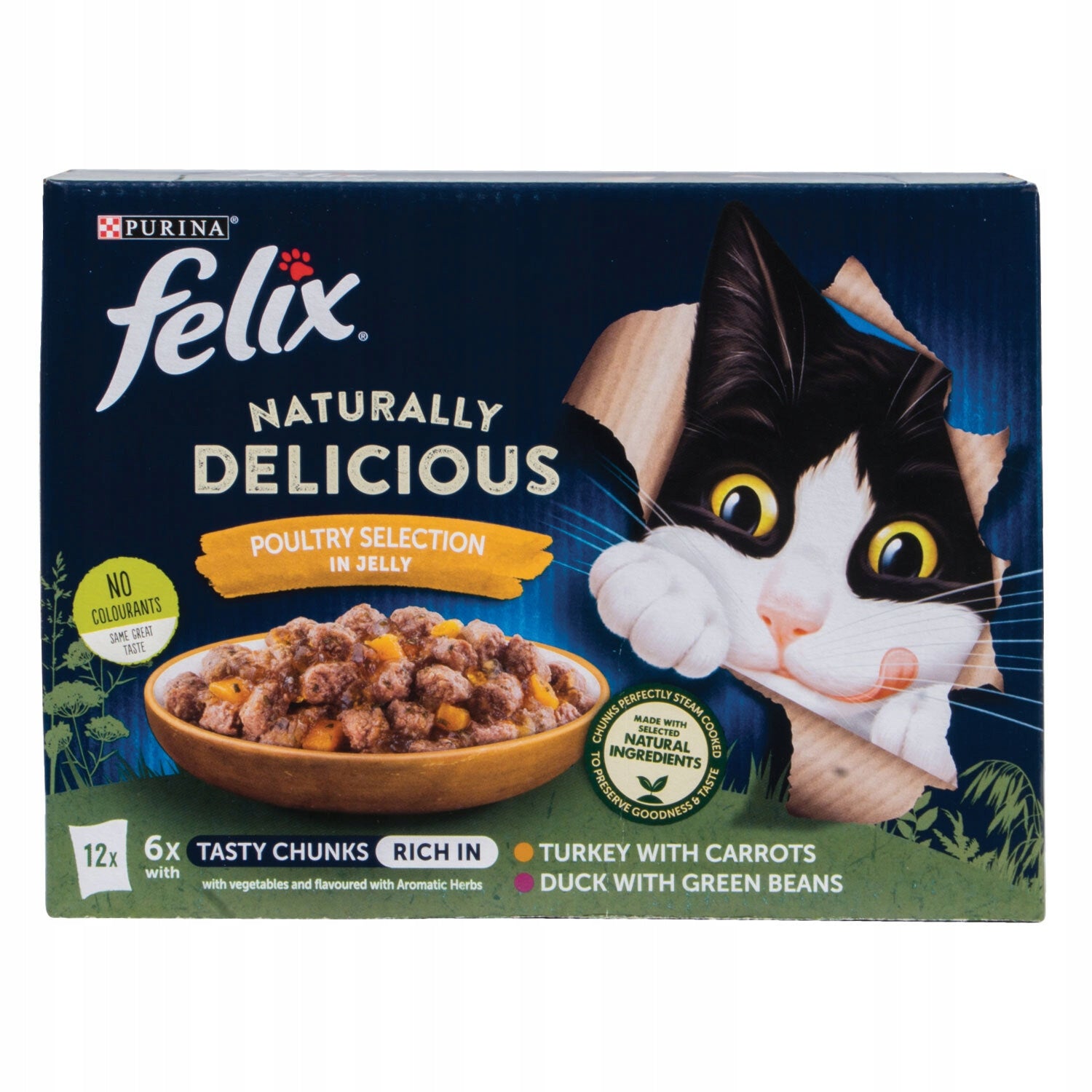 Felix NATURALLY DELICIOUS sachets TURKEY DUCK with vegetables set 10x80g