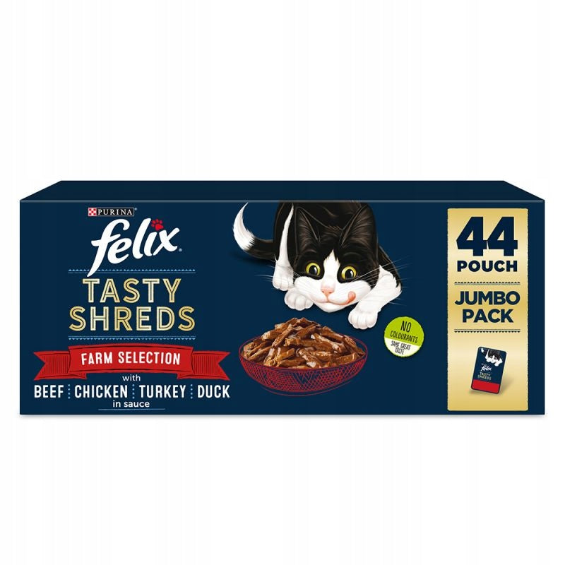 Felix Tasty Shreds 44 x 80g rural flavors Brand Felix