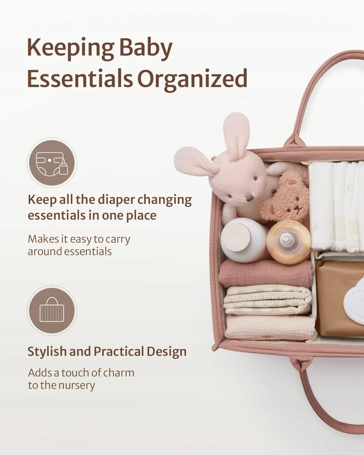 Felt Diaper Organizer Multifunctional - Mom Bag with Baby Manufacturer code lixun520
