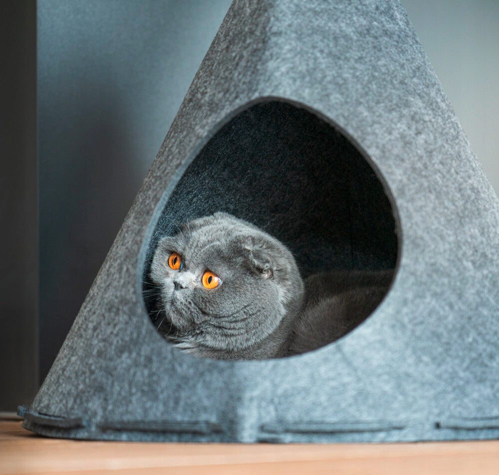 Felt cat booth HOUSE SHELTER TENT FOLDING CAVE Ø 49 x 47 cm Brand no brand