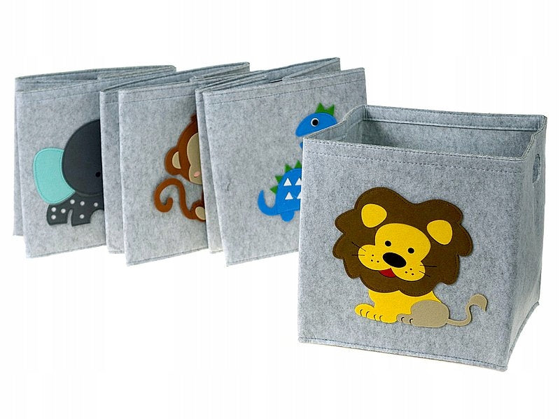 Felt container for children's toys 29x29x29 basket different animals MIX Brand Adar
