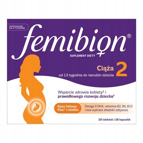 Femibion 2 Pregnancy 13 - 40 weeks, 28 tablets + 28 capsules