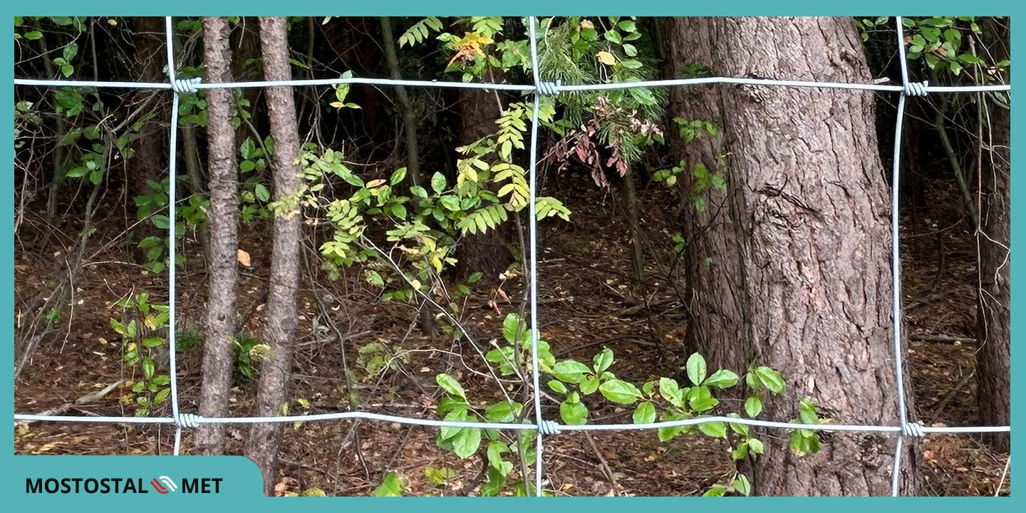 Fence FOREST MESH 180/19/10L 25mb eyelets SQUARES 10x10 DENSE freebie Color silver