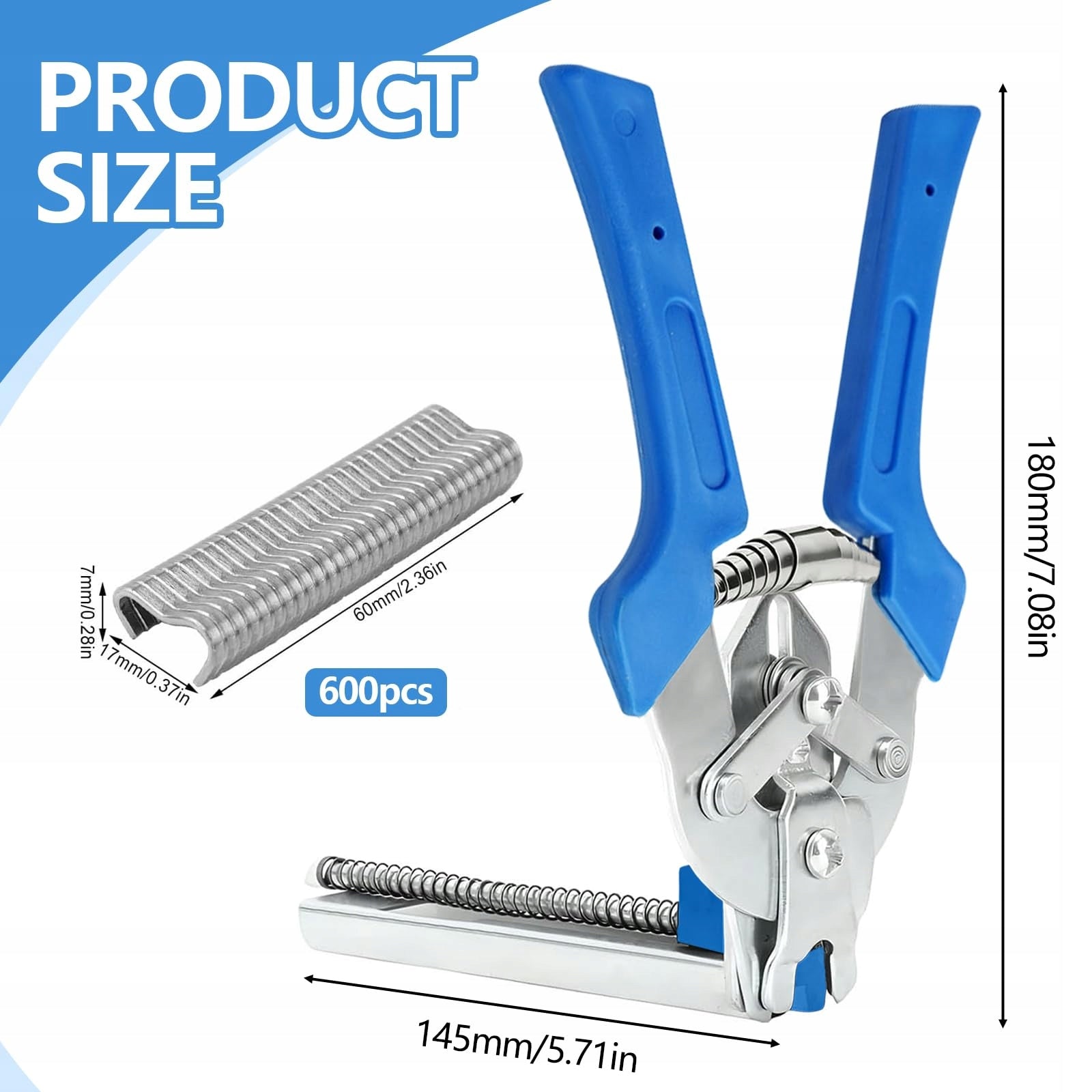 Fence Pliers With 600 Clips Stainless Steel Bulking Set Manufacturer code YTSMFL