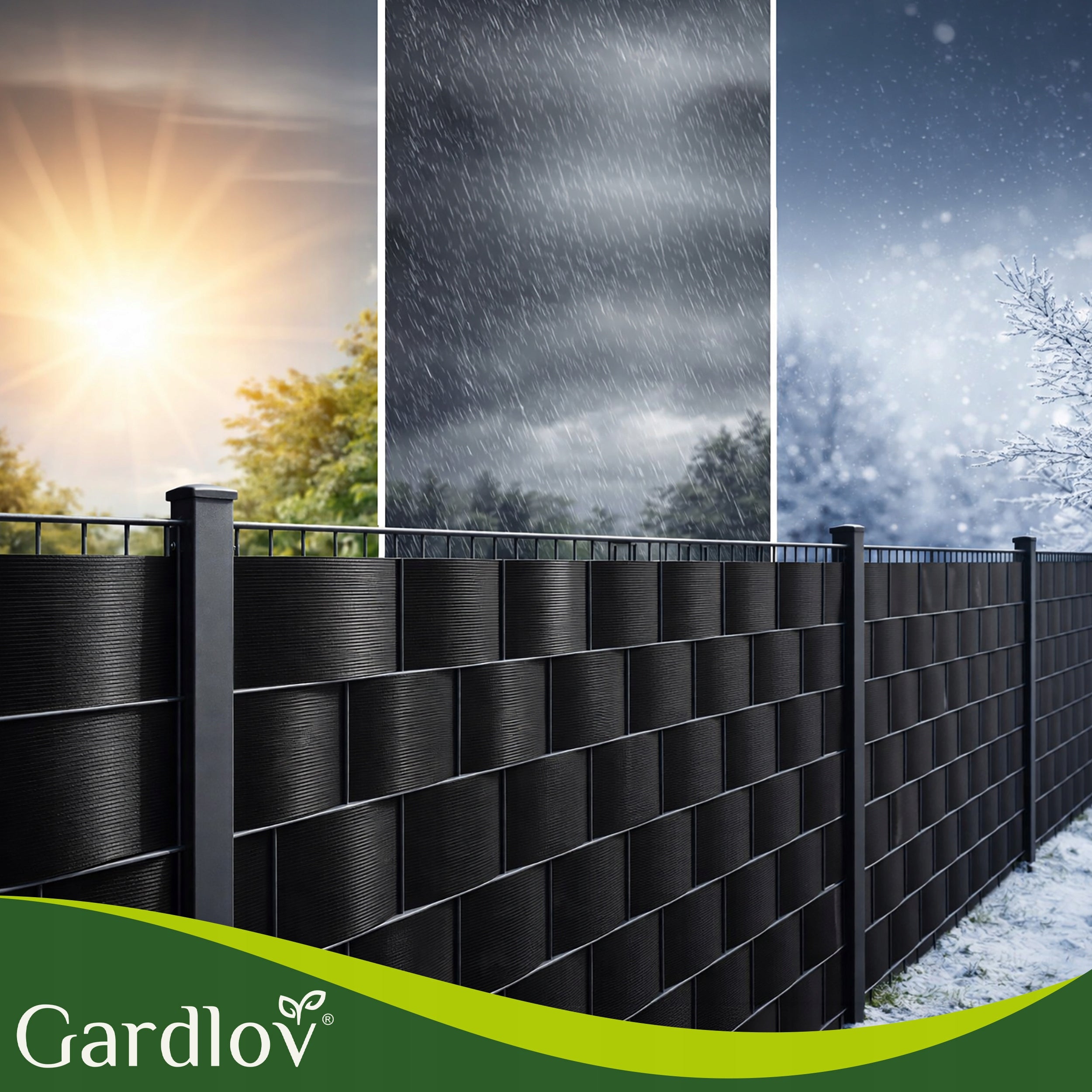 Fence Tape Fence Panel Cover Anthracite UV Fence 19x35cm Mesh material plastic PVC coated