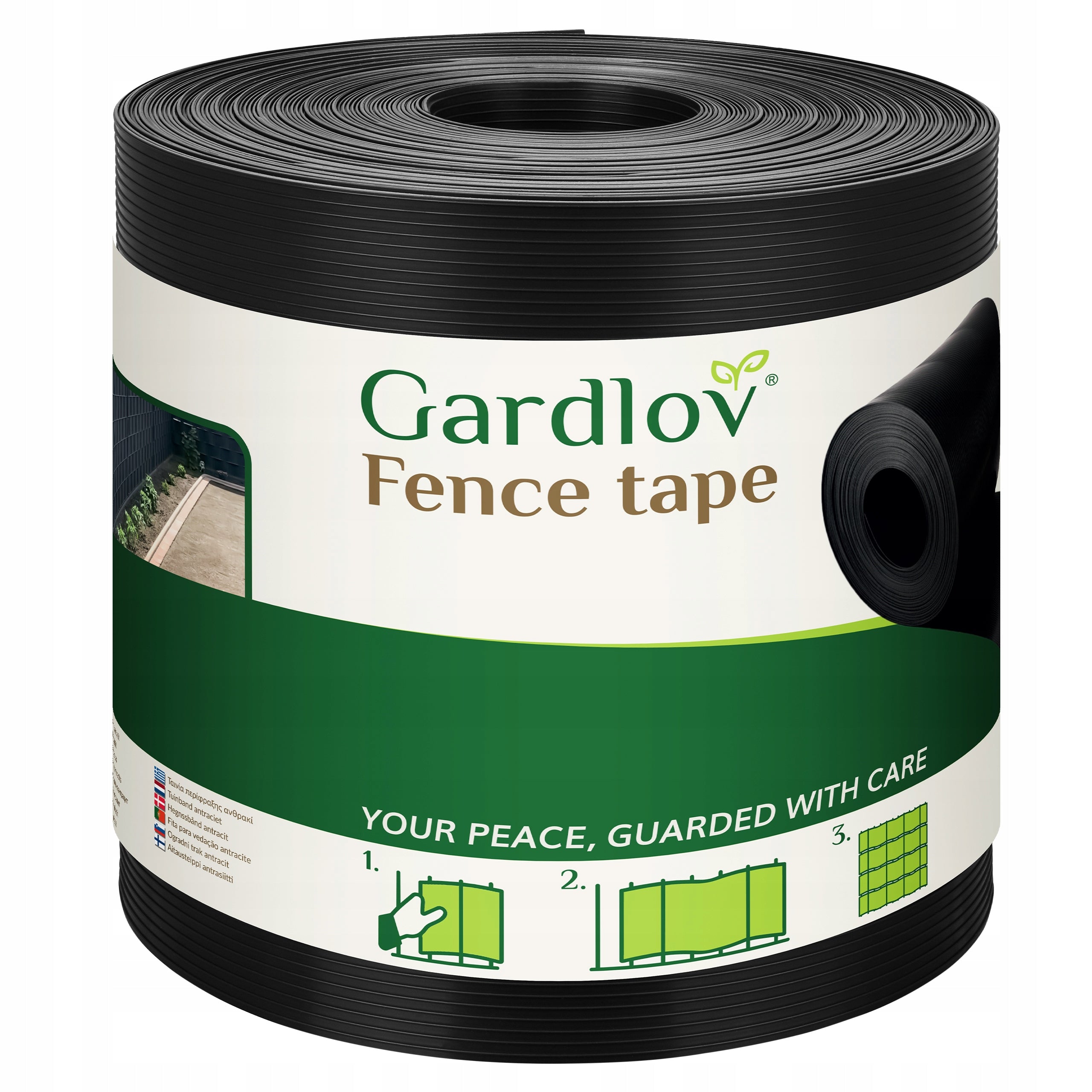 Fence Tape Fence Panel Cover Anthracite UV Fence 19x35cm