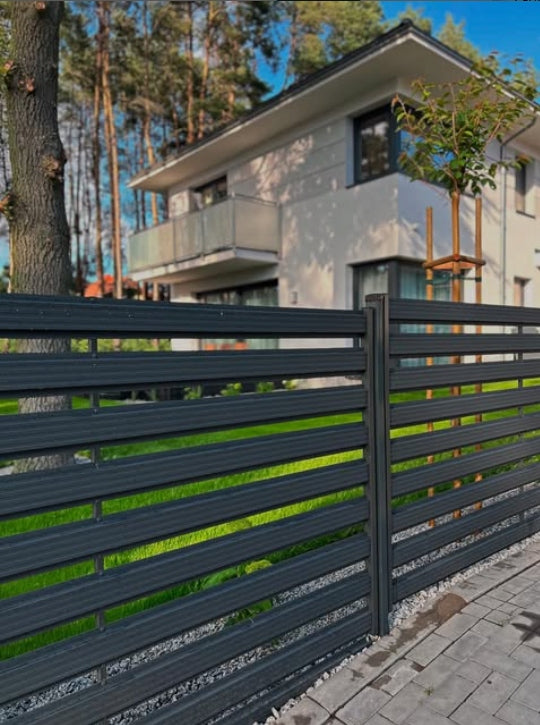Fence bars metal steel 11x80 cm Color mats on both sides Dominant material steel