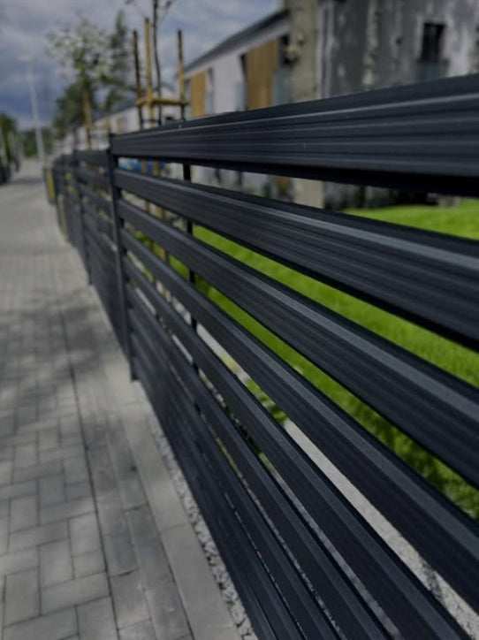 Fence bars metal steel 11x80 cm Color mats on both sides Kind picket