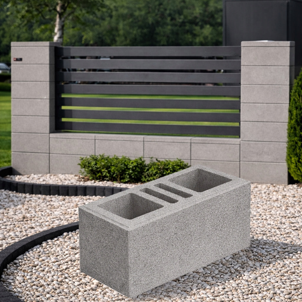 Fence blocks 50x20x20 PRO+ GREY Hollow Fence Wall Post
