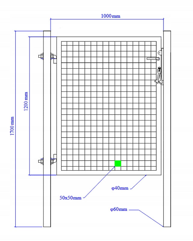 Fence gate SX ECO - garden - height 1,20 m - colour GREEN Manufacturer code 5904947055015