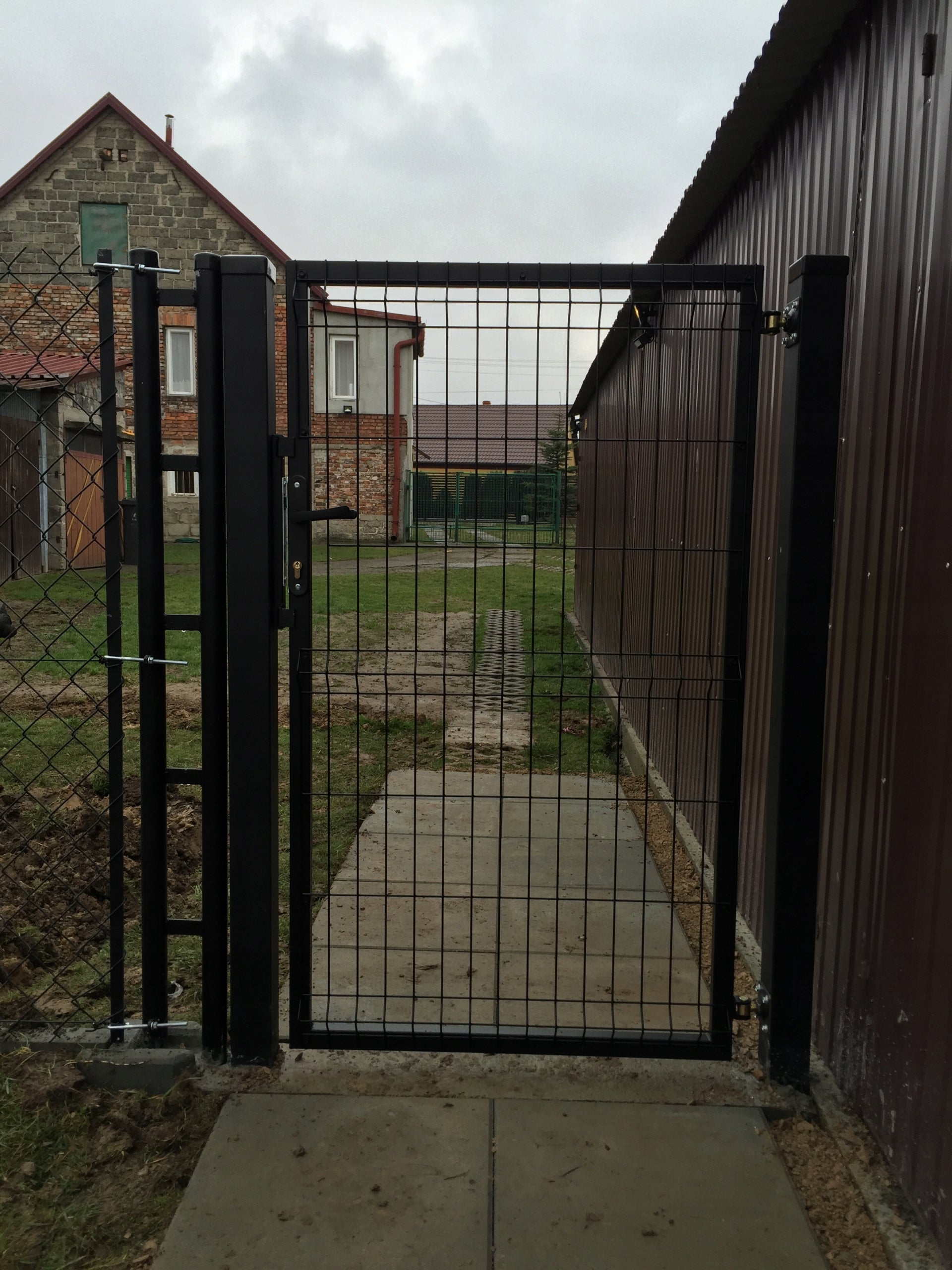 Fence panel gate 3D Color Graphite 153cm Material of manufacture steel