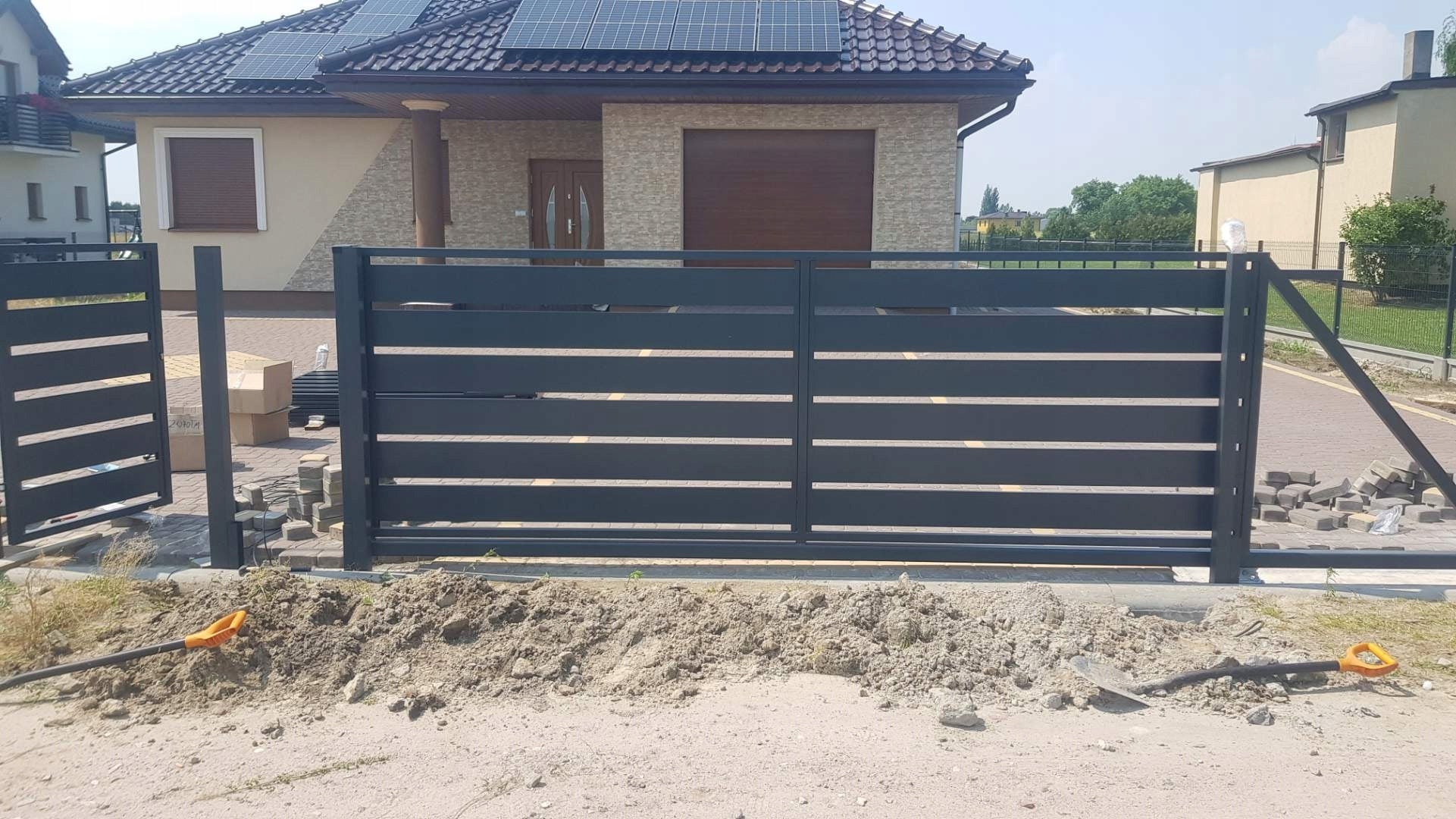 Fence panel palisade fence span Maximum element height 250 cm