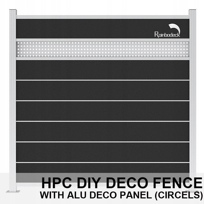 Fence span Composite panel wpc assembly Height 1.8 m