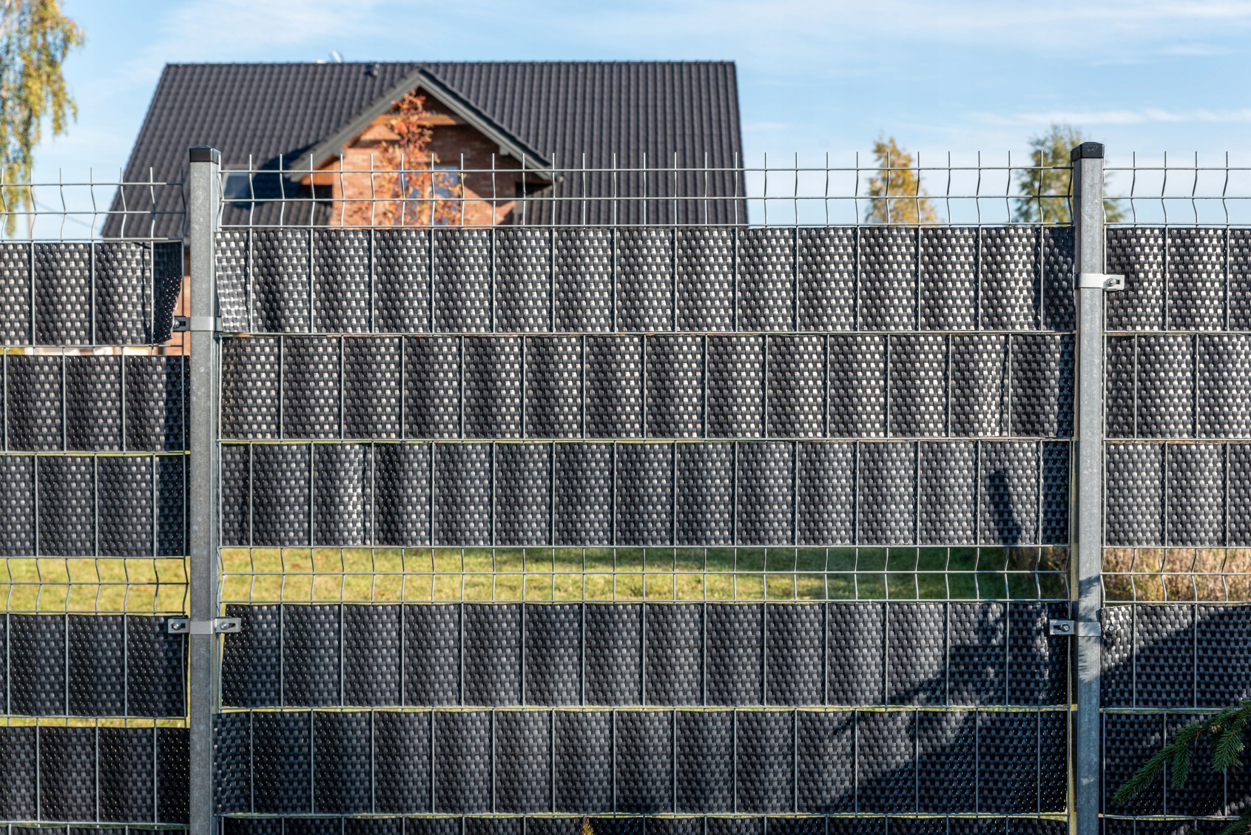 Fence tape rattan, fence cover, 1200 g/m2 19x255cm RD03 Height 0.19 m