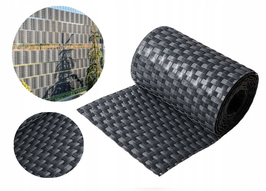 Fence tape rattan, fence cover, 1200 g/m2 19x255cm RD03