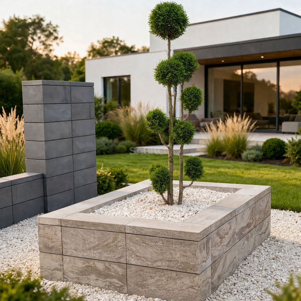Fence void KONEKT KAFFE 50x20x20 Element width 50 cm
