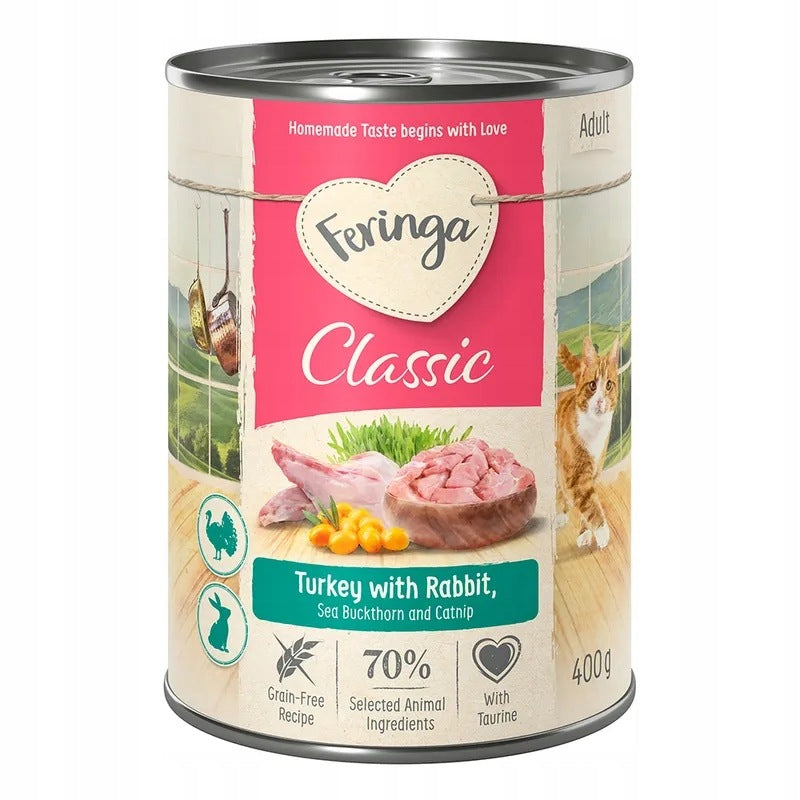 Feringa classic12x400g mix nr2 for cat rabbit-turkey duck-bodie. beef Brand Feringa