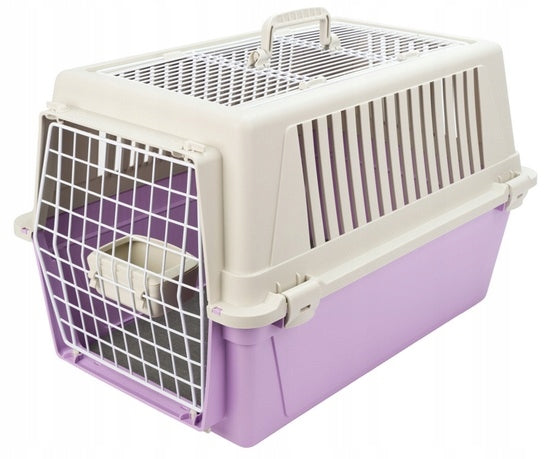 Ferplast Atlas 30 Open - transporter with opening ceiling beige-lila