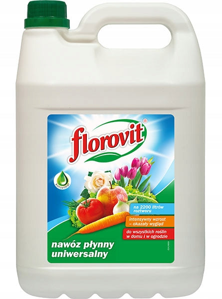Fertilizer FLOROVIT Liquid Multicomponent Universal for Garden Canister 5,5kg Weight 5.5 kg
