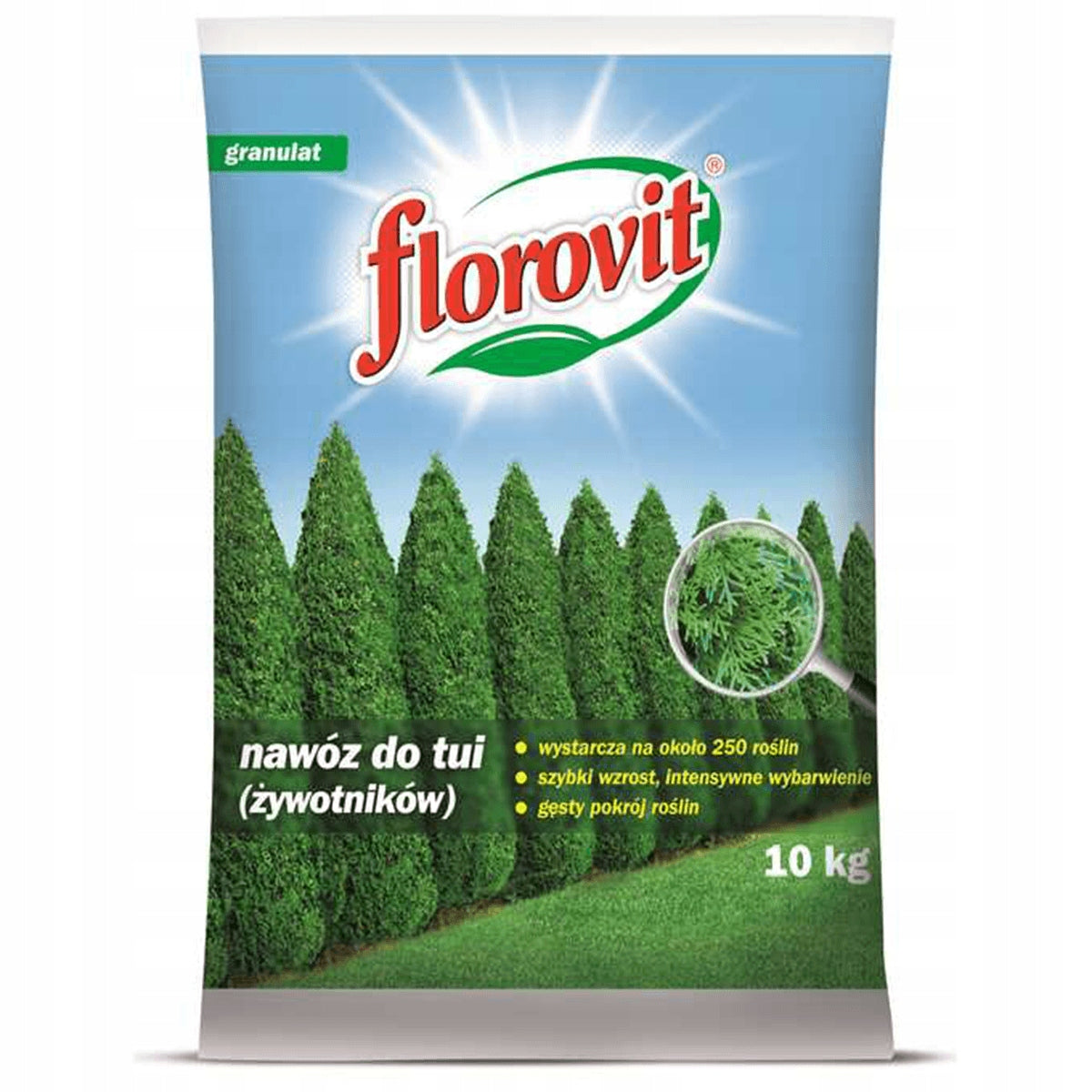 Fertilizer for Tuji Livers Conifers Florovit 10kg Packaging status original