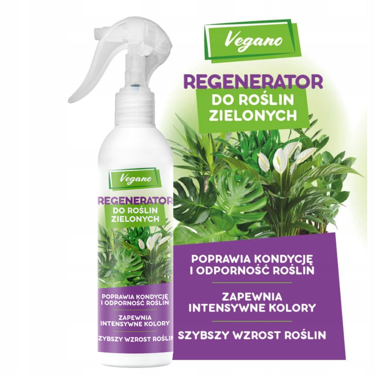Fertilizer for potted green plants spray regenerator Vegano 300 ml Packaging status original