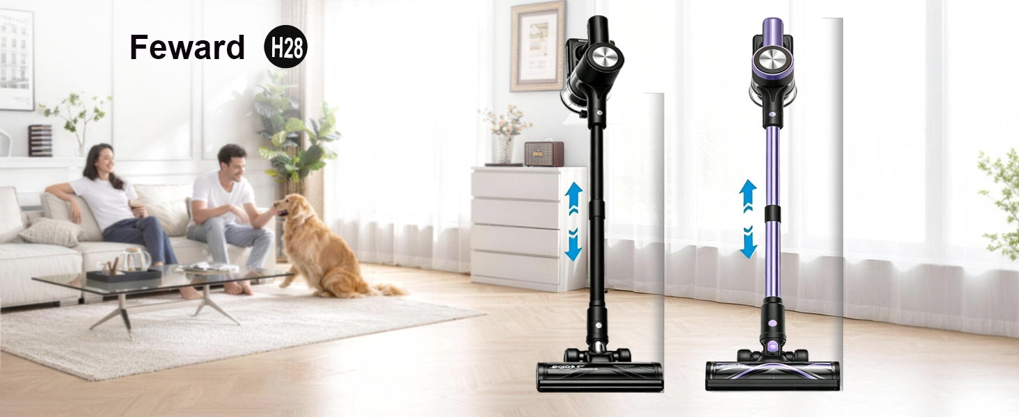 Feward H28 500w 46KPA Cordless Upright Handheld Vacuum Cleaner Power supply rechargeable battery
