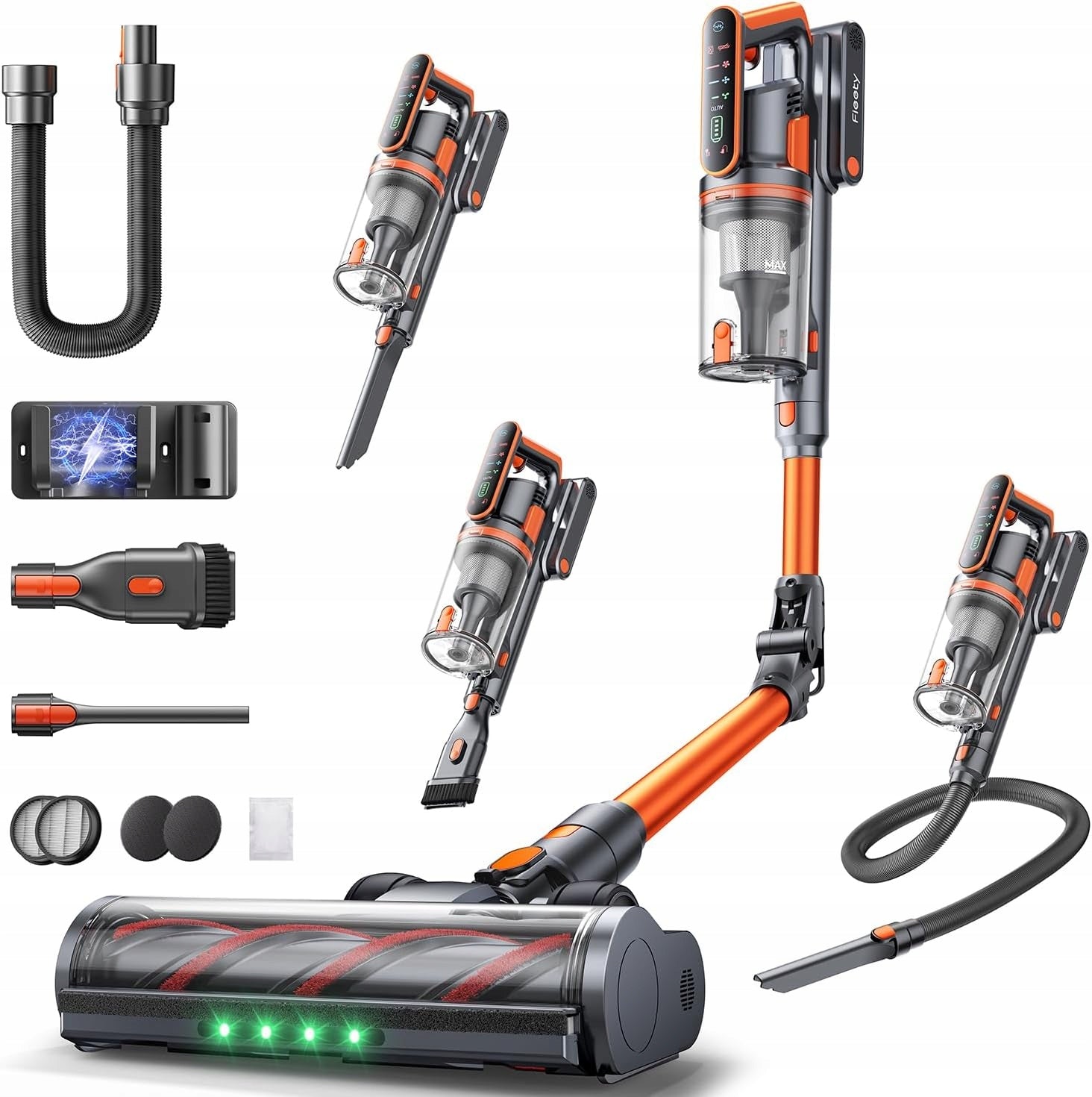Fieety Cordless Vacuum Cleaner 50kPa 600W 65min Aromatherapy Auto Mode