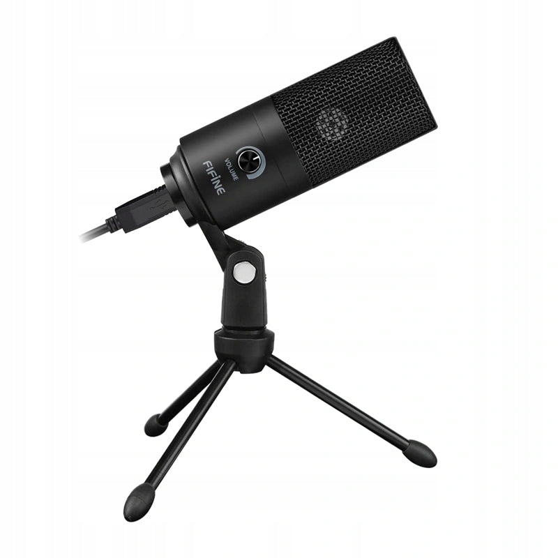 Fifine K669B Studio Microphone USB Cardioid 20Hz-20kHz Black Tripod Packaging status original