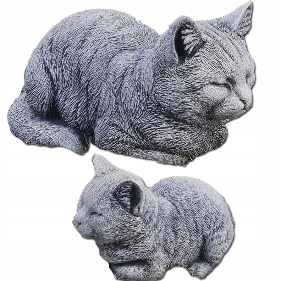 Figures for Garden Concrete Frost Resistant Cat Kittens Sculpture Ornaments Decorations